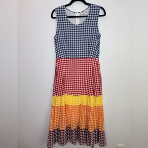 J.W. ANDERSON X Uniqlo Multicolour Gingham Midi Dress medium